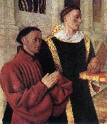 FOUQUET, Jean Estienne Chevalier with St Stephen dfhj painting